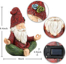 Garden Yoga Gnome Statue, Outdoor Gnomes Figurine with Solar Lights, Knome in Yoga Pose for Garden Decor, Elf Sculptures and Statues for Patio Lawn Yard by CozyNest Decor