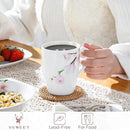 VEWEET Coffee Mugs Set of 6, 11 OZ Coffee Cups Set with Handle, Floral Mug Sets Ceramic Cup Set for Kitchen, Microwave & Dishwasher Safe, Series ANNIE by CozyNest Decor
