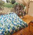 DDL&HEXI Chunky Chenille Blanket 100% Hand Knit with Jumbo Chenille Yarn (50"x60") Super Soft Large Throw Bed Blanket for Couch, Sofa, Home Decor - Machine Washable (01) by CozyNest Decor