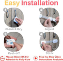 Inaya 16-Pack Child Proof Locks for Cabinet Doors, Drawers, Fridge, Toilet Seat, Dishwasher, Trash Can, Cupboard - 3M Adhesive - No Drilling - Baby Proofing Cabinet Locks by TinyTreasures Baby Boutique