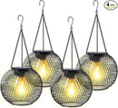 Solar Lantern Outdoor, KagoLing Upgraded Hanging Solar Lights Outdoor Garden Christmas Decorations Decorative Lighting Solar Powered Waterproof Tree Lantern for Garden Yard Patio Pathway, 4 Pack by GreenHaven Gardens