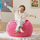 Hobestluk 2.5FT Bean Bag Chair Beanbags Small Bean Bag Chair with Filler Included Teardrop Bean Bag with Removable Cover for Bedroom Living Room (Small, Pink) by CozyNest Decor
