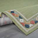 Beverly Rug Outdoor Rug 9x12 Modern Bordered Large Area Rugs for Indoor and Outdoor Patio Easy to Clean Non Shedding Living Room Porch Garden Washable Outside Carpet (9 x 12 Green) by CozyNest Decor