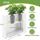 FENCY Metal Rectangular Planter Box Large Planters for Outdoor Plants, Tall Planters for Outdoor Plants with Drainage Holes, Rectangular Planters for Outdoor Plants (35.4" L x 9" W x 25.6" H,White) by CozyNest Decor