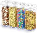 DWËLLZA KITCHEN Airtight Food Storage Containers – 4 Piece set Air Tight Pantry Storage Containers Clear Kitchen Organization and Storage Set BPA-Free - Keeps your Food Fresh & Dry by CozyNest Decor