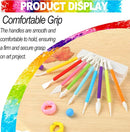 LINPHCEY 9PCS Clay Tools for Kids Air Dry Clay Tool Kit Plastic Clay Sculpting Tools Set for DIY Pottery, Modeling Sculpey Polymer Clay – Safe & Easy Grip for Beginners & Craft Lovers by TinyTreasures Baby Boutique