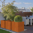 Corten Steel Large Square Planter 26"x26"x26, Cube Metal Planter Pot with Drainage Holes for Outdoor, Large Flower Pots for Patio Deck and Yard by CozyNest Decor