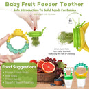 WAJIAYON Baby Fruit Feeder Pacifier - 12 Pack | 2 Infant Food Feeder Pacifier & 1 Babies Food Dispensing Spoon | Fresh Fruit Teethers for Babies | Silicone Feeder Baby,Infant Teething Feeders(Green) by TinyTreasures Baby Boutique