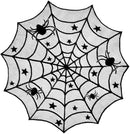 40 Inch Round Spider Web Lace Table Topper Black Halloween Spider Web Tablecloth Party Decoration by CozyNest Decor