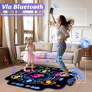 Dance Mat, Kids Electronic Dance Pad with Wireless Bluetooth 5 Speeds 9 Levels, Music Toys Birthday & Xmas Gifts for Girls Boys 3 4 5 6 7 8 9 10+ Year Old by TinyTreasures Baby Boutique