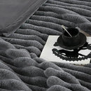 Amélie Home Faux Fur Throw Blanket for Couch, Ultra Cozy Fuzzy Fluffy Fur Luxurious Soft Striped Plush Gift Blankets for Family Sofa Chair Bed Living Room Bedroom, 60"x80", Ionic Wolf Gray by CozyNest Decor
