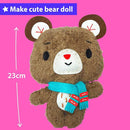 KRAFUN Teddy Bear Animal Sewing Kit for Kids Beginner My First Art & Craft, Includes Teddy Doll Stuffed Doll, Instructions & Plush Felt Materials for Learn to Sew, Embroidery, Age 7 8 9 10 11 12 by TinyTreasures Baby Boutique