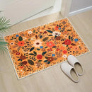 Door Mat Indoor Entrance 2x3 Rug Machine Washable Boho Floral Small Area Rug Non-Slip Low Pile Throw Rugs for Entryway, Kitchen, Front Door Indoor Entrance, Entry, Kids Room (Yellow) by CozyNest Decor