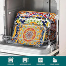 vancasso Serving Platters Set of 3, 16"/14"/12" Inch Rectangular Trays - Serving Platter Extra Large, Bohemian Ceramic Serving Dish for Entertaining Food, Microwave & Dishwasher Safe, Colorful by CozyNest Decor