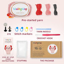 WaldyWop Crochet Kit for Beginners Kids, Wobbles Crochet Animal Kit, Complete Starter Knitting Set w/Step-by-Step Video Tutorials, Easy Yarn (Extra 40%), Hook - DIY Craft Kits, Gifts for Girls Teen by TinyTreasures Baby Boutique
