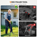 4-Claw Weed Puller Tool, 42" Stand Up Gardening Hand Weeding Tool, Upgraded Iron Claw Garden Weeder with D-Handle, Root Weeder Tool with Weed-Eject Design - Standing up Mowing is Easier by GreenHaven Gardens