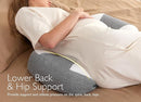 Momcozy Plus W Shaped Pregnancy Pillow for Sleeping, Adjustable Maternity Pillow for Side Sleepers, Portable Wedge Belly Support, Compact Design for Back Belly and HIPS, Grey and White by TinyTreasures Baby Boutique