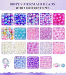 DUDUCOFU 900Pcs Mermaid Bracelet Making Kit for Girls Kids Charm DIY Beads for Jewelry Making, Friendship Bracelet Kit with Ocean Pearl Shell Butterfly Beads for Bracelet Necklace Making by TinyTreasures Baby Boutique