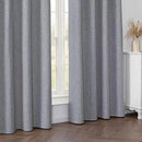 Blackout Curtains 90 Inch Length 2 Panels Set, 100% Black Out Textured Thermal Curtains, Grommet Privacy Light Blocking Drapes for Living Room Bedroom Luxury Decor(52W × 90L inch, Light Grey) by CozyNest Decor