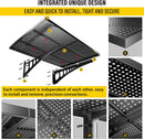 4-pack 2x3ft Adjustable Garage Wall Shelving 1120lbs Load Capacity Heavy Duty Wall Mounted Storage Shelf Metal Floating Shelves for Garage(Black) by GreenHaven Gardens