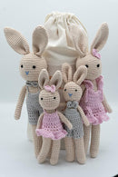 Bunny Family Mom, Handmade Crochet Plushie Doll, Amigurumi, Baby/Toddler Doll by TinyTreasures Baby Boutique