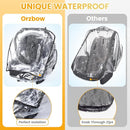 Car Seat Rain Cover Universal, Food Grade EVA, Waterproof Weather Shield for Infant Car Seat with Storage Bag, Baby Car Seat Stroller Rain Cover Features Side Ventilation, Quick-Access Roll-Up Door by TinyTreasures Baby Boutique