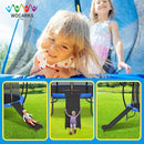 Universal Trampoline Ladder Trampoline Slide for Kids Climb Up & Slide Down, Outdoor Trampoline Slide Attachment, Easy to Install, Fit All Kinds of Trampolines, Black by TinyTreasures Baby Boutique