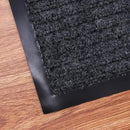 Fani Heavy Duty Large Grey Striped Floor Door Mat - Waterproof Low Profile Home Rug with Anti-Skid Rubber Back (Gray, 23" x 35") by GreenHaven Gardens