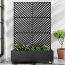 Casaphoria Metal Raised Garden Bed with Trellis and Wheels, 72"x47"x16" Planter Box for Climbing Plants, Vegetables & Vines, Features Drainage Holes and Privacy Screen (Black-Parallel) by GreenHaven Gardens