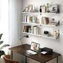 Heimlove 48 Inch Large Wall Bookshelves Set of 3, Wall Mounted Bookshelves,Heavy Duty Wooden Shelves for Living Room,Bedroom,Kitchen,Laundry Room Storage & Decor by CozyNest Decor