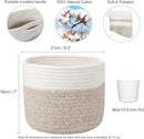 Woven Cotton Rope Plant Basket for 8" Flower Pot Small Basket for Plants Storage Organizer H7.5 x W8.5 by CozyNest Decor