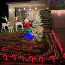 YEGUO Solar Fairy Lights Outdoor Waterproof, 4 Pack Each 33ft 100 LED String Lights, 8 Modes Silver Wire(Green and Red) by GreenHaven Gardens
