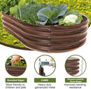 5x3x1ft Oval Galvanized Raised Garden Bed Outdoor 9-in-1 Large Metal Modular Planter Box Raised Beds for Gardening,Vegetables,Fruits,Flowers & Herbs (Brown) by GreenHaven Gardens
