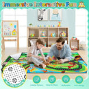 Kids Rug, Car Carpet for Kids' Toy Cars, 6x9 Ft Dinosaur Rug, Dino Safari Road Mat for Playroom, Educational Learning & Game Area Baby Play Mat Carpet for Children by CozyNest Decor
