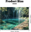BSFHH Nature Tapestry Forest Tree Sea Cave Wall Hanging, Stream Through Rainforest Landscape Wall Art Tapestry for Bedroom Living room (Waterfall, 90"×70", Unframed) by CozyNest Decor