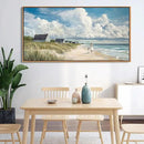 HGUAOA Coastal Canvas Wall Art - Large Landscape Wall Art for Living Room - Ocean and Beach Painting - Blue Artwork for Bedroom Decor - Above Bed Wall Pictures -Beach Theme Print Art by CozyNest Decor