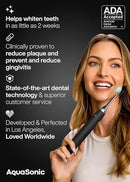 Aquasonic Black Series Ultra Whitening Toothbrush – ADA Accepted Electric Toothbrush- 8 Brush Heads & Travel Case – 40,000 VPM Electric Motor & Wireless Charging - 4 Modes w Smart Timer by CozyNest Decor
