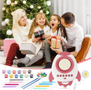 deAO Pottery Wheel for Kids Complete Painting Set for Beginners Mini Pottery Wheel Kit with Air Dry Clay Tools, Arts & Crafts Clay Wheel Toys Birthday Gifts for Girls Boys Age 3+ (Red) by TinyTreasures Baby Boutique