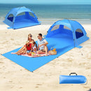 Beach Tent Sun Shelter with Extended Sand Mat 114×82inch，UPF 50+ Protection, 3 Double-Layer Windows for Enhanced Privacy; Portable Beach Shade, 3-4 People. Windproof and Waterproof by TinyTreasures Baby Boutique