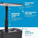 AeroGarden Harvest 2.0, Indoor Garden Hydroponic System with LED Grow Light, Holds up to 6 AeroGarden Pods, Charcoal by GreenHaven Gardens