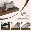 RICHFOCUS 72Inch Floating Shelves for Wall 2 Pack Shelves for Bedroom|Kitchen|Bathroom Wall Mounted Rustic Wood Floating Shelf with Invisible Brackets for Books|Storage|Decor, Rustic Brown by CozyNest Decor