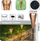 6-Pack Dragonfly Outdoor Decor Solar Pathway Lights, Metal Landscape Lighting for Garden, Lawn, Yard, Patio, Backyard, Pathway, Walkway – gifts for Mother, Women, Men, Grandmother, Grandfather by GreenHaven Gardens