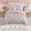 Twin Comforter Set with Sheets for Girls-5 Pieces Twin Bedding Sets with Pink Comforter, Sheets, Pillowcase & Sham for Kids (Gold Unicorn, 66" X 86") by TinyTreasures Baby Boutique