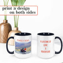 Personalized Coffee Mug, Custom Photo Text 15 Oz Ceramic Mug, Customized Picture Name Tea Cup, Unique Gift Idea, Taza Cafe Personalizadas Fotos, Cute Custom Gifts Mom Women Men, Father's Day, Black by TinyTreasures Baby Boutique