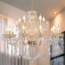 15 Light Crystal Chandelier Double Layer Flush Mount Ceiling Light Fixture with K9 Crystals for Living Room Dining Room Bedroom Luxury Hanging Lamp Lighting Fixtures by CozyNest Decor