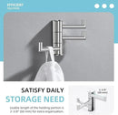 Angle Simple Towel Hook for Bathroom, SUS 304 Stainless Steel Foldable Robe Towel Holder, Wall Coat Hook, Polished Chrome by CozyNest Decor