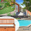 Tangkula Outdoor Wood Storage Bench Deck Box, Entryway Porch Storage Bench with Inner Removable Dust-Proof Lining & Portable Handles, Eucalyptus Wood Loveseat for Garden, Lawn, Balcony & Yard by CozyNest Decor