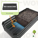 KING BIRD Raised Garden Bed Kit with Bottom 2025 Upgraded Galvanized Planter Garden Box Outdoor & Indoor for Gardening, Vegetables, Flowers, Dark Grey, 47.2x23.6x11.8 in by GreenHaven Gardens