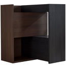 Modern Extendable & Rotating Cabinet With Drawer And Flip Doors For Versatile Storage - Black / Dark Walnut by HouseOfZazla