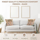 Charlotte Home Furnishings Decorative Tapestry Pillow Cover 19x19 in, Beige Kelmscott Couch Throw Pillow Cover, French Country Square Cushion Cases for Bed Room Home Decor, Soft Cotton Jacquard Woven by CozyNest Decor